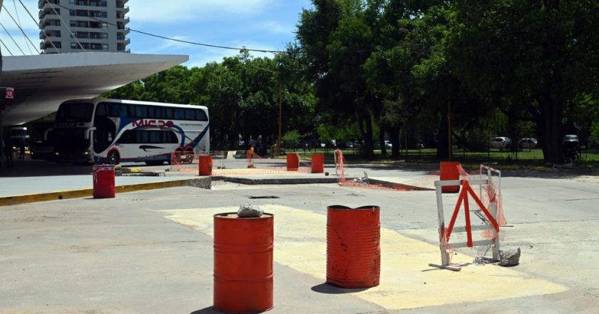 Terminal de Ómnibus: la obra de repavimentación se encuentra en su etapa final