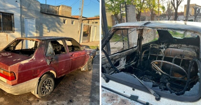 Santa Fe: ataque incendiario a vehículos y chofer herido por pedradas