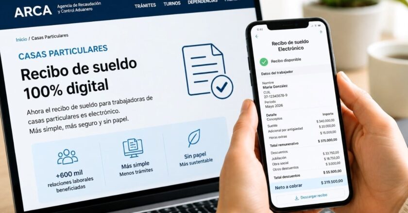 ARCA digitaliza el recibo de sueldo de empleadas domésticas