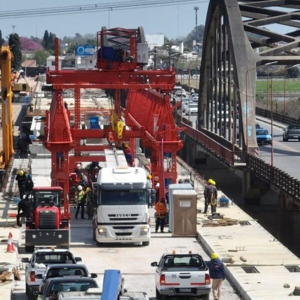 Puente Carretero: la obra alcanza el 70% y este sábado instalan las primeras vigas sobre el Salado